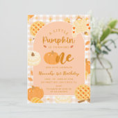 私たちの小さなカボキンボホオレンジの最初の誕生日 招待状 (スタンド正面)