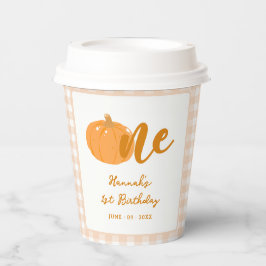 私たちの小さなカボキンボホオレンジの最初の誕生日 紙コップ