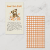 私たちの小さなカボチャかわいいテディベア赤ちゃんシャワー エンクロージャーカード (正面/裏面)