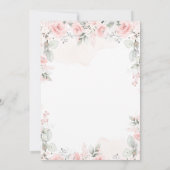 私たちの小さなカボチャのピンクのフローラ白い誕生日 招待状 (裏面)