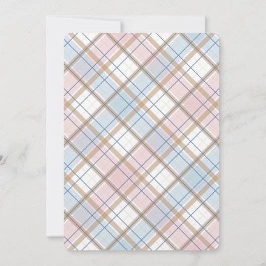 私たちの小さなカボチャのピンクのフローラ1st誕生日 招待状 (裏面)