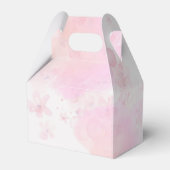 私たちの小さなカボチャのピンクの金ゴールドフローラ1st誕生日 フェイバーボックス (裏面サイド)