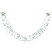 私たちの小さなカボチャのミント/ピンクの誕生日パーティー バンティングフラッグ (全)