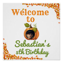 私たちの小さなカボチャの写真誕生日へようこそ