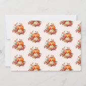 私たちの小さなカボチャの女の子の赤ちゃんシャワー 招待状 (裏面)