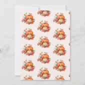 私たちの小さなカボチャの女の子の赤ちゃんシャワー 招待状 (裏面)