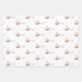 私たちの小さなカボチャの最初の誕生日 ラッピングペーパーシート