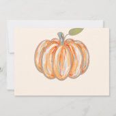 私たちの小さなカボチャの最初の誕生日 招待状 (裏面)