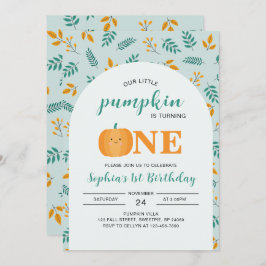 私たちの小さなカボチャの最初の誕生日 招待状