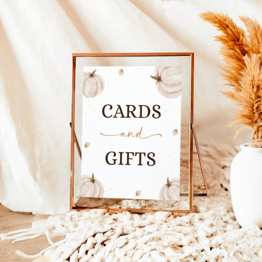 私たちの小さなカボチャの誕生日カードとギフト ポスター