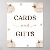 私たちの小さなカボチャの誕生日カードとギフト ポスター (正面)