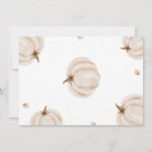 私たちの小さなカボチャの誕生日写真 招待状 (裏面)