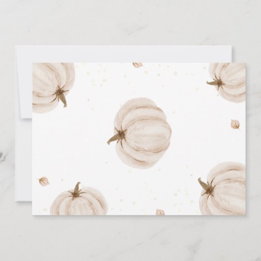 私たちの小さなカボチャの誕生日写真 招待状 (裏面)