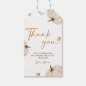 私たちの小さなカボチャの誕生日感謝タグ ギフトタグ (正面)