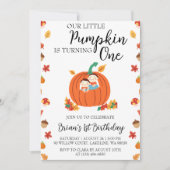私たちの小さなカボチャの誕生日招待状 招待状 (正面)