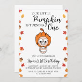 私たちの小さなカボチャの誕生日招待状 招待状 (正面/裏面)