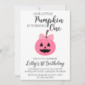 私たちの小さなカボチャの誕生日招待状 招待状 (正面)