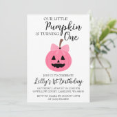 私たちの小さなカボチャの誕生日招待状 招待状 (スタンド正面)