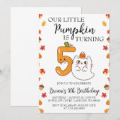 私たちの小さなカボチャの誕生日招待状 招待状 (正面/裏面)