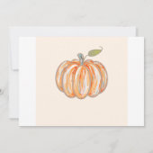 私たちの小さなカボチャの2番目の誕生日の写真 招待状 (裏面)