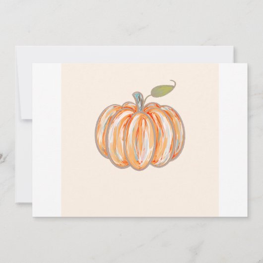 私たちの小さなカボチャの2番目の誕生日の写真 招待状 (裏面)