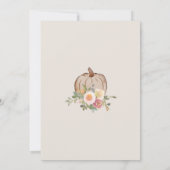 私たちの小さなカボチャは一つの招待状、1歳の誕生日 招待状 (裏面)