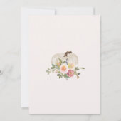 私たちの小さなカボチャは一つの招待状、1歳の誕生日 招待状 (裏面)