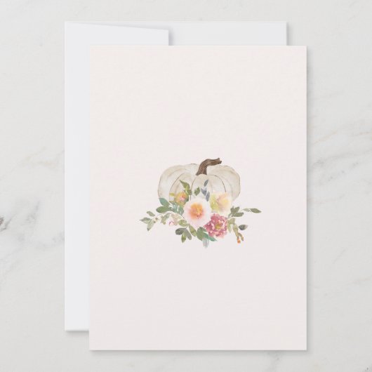 私たちの小さなカボチャは一つの招待状、1歳の誕生日 招待状 (裏面)