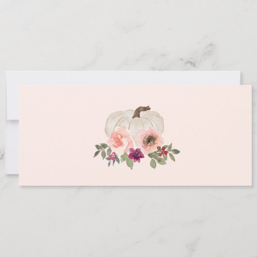 私たちの小さなカボチャは一つの招待状、1歳の誕生日 招待状 (裏面)