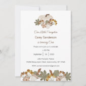 私たちの小さなカボチャは一つの招待状、1歳の誕生日 招待状 (正面)