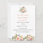 私たちの小さなカボチャは一つの招待状、1歳の誕生日 招待状 (正面)