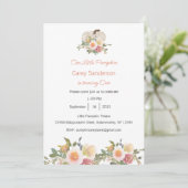 私たちの小さなカボチャは一つの招待状、1歳の誕生日 招待状 (スタンド正面)