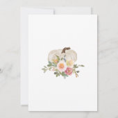 私たちの小さなカボチャは一つの招待状、1歳の誕生日 招待状 (裏面)