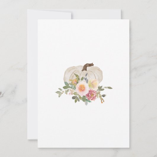 私たちの小さなカボチャは一つの招待状、1歳の誕生日 招待状 (裏面)