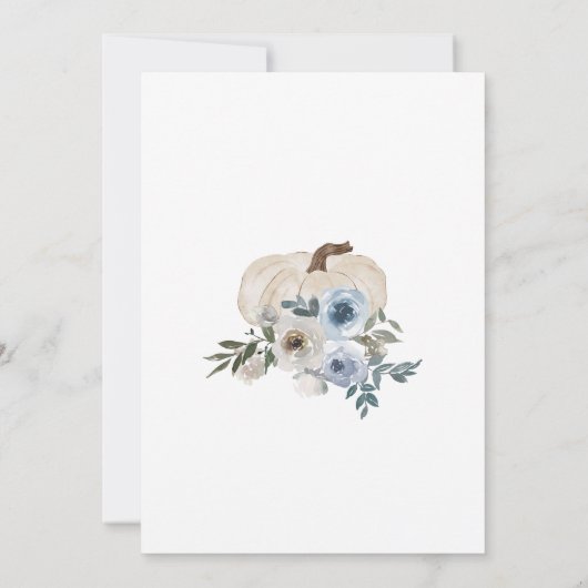 私たちの小さなカボチャは一つの招待状、1歳の誕生日 招待状 (裏面)