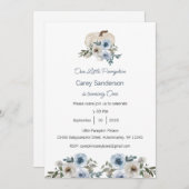 私たちの小さなカボチャは一つの招待状、1歳の誕生日 招待状 (正面/裏面)