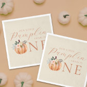 私たちの小さなカボチャは1歳の誕生日である スタンダードカクテルナプキン