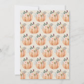 私たちの小さなカボチャは1歳の誕生日である 招待状 (裏面)