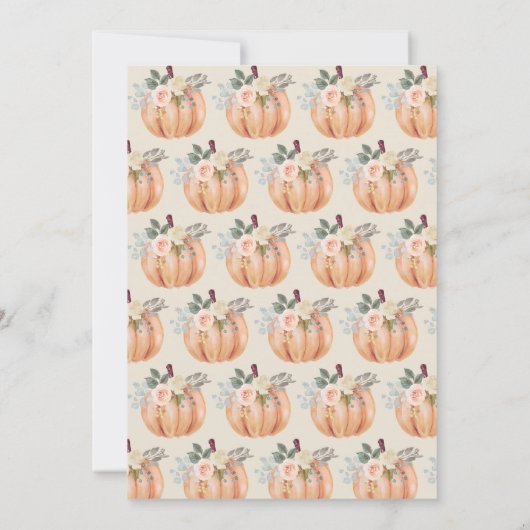 私たちの小さなカボチャは1歳の誕生日である 招待状 (裏面)