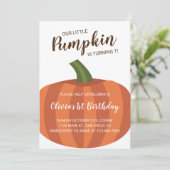 私たちの小さなカボチャは1秋1歳の誕生日を回している 招待状 (スタンド正面)