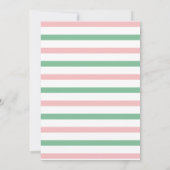 私たちの小さなカボチャは2ミント/ピンクの誕生日パーティーである 招待状 (裏面)