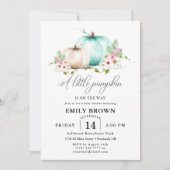 私たちの小さなカボチャエレガントの赤ちゃんシャワー 招待状 (正面)