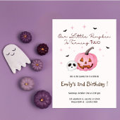 私たちの小さなカボチャハロウィーン誕生日任意の年 招待状