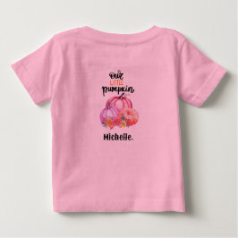 私たちの小さなカボチャパーソナライズされたハロウィーンの子供 ベビーTシャツ