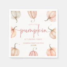 私たちの小さなカボチャピンクホワイト秋誕生日パーティー