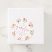 私たちの小さなカボチャピンクホワイト秋誕生日パーティー フェイバータグ (インサイチュ)