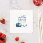 私たちの小さなカボチャブルーの誕生日 スタンダードカクテルナプキン (インサイチュ)