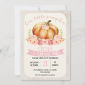 私たちの小さなカボチャ子供の誕生日パーティの招待状 招待状 (正面)