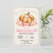 私たちの小さなカボチャ子供の誕生日パーティの招待状 招待状 (スタンド正面)