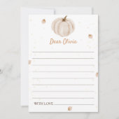 私たちの小さなカボチャ誕生日タイムカプセルカード 招待状 (正面)